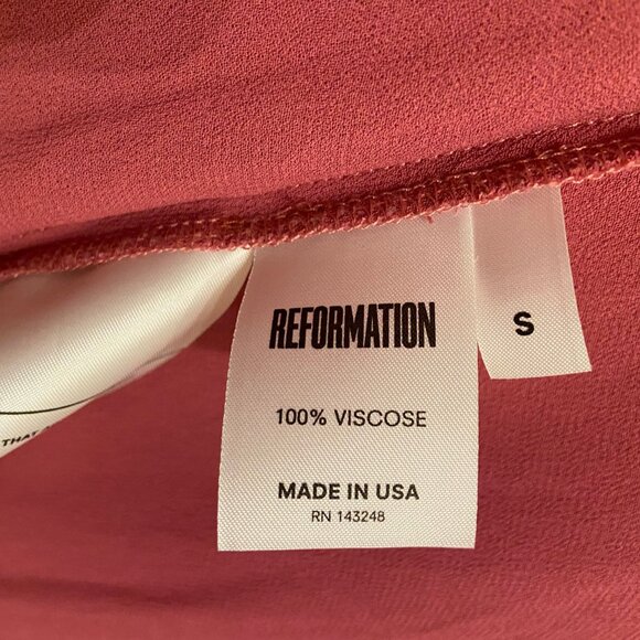 Reformation Rose Crossover Ruffle Dress | Hi-Lo Hem | Size Small - Picture 8 of 8